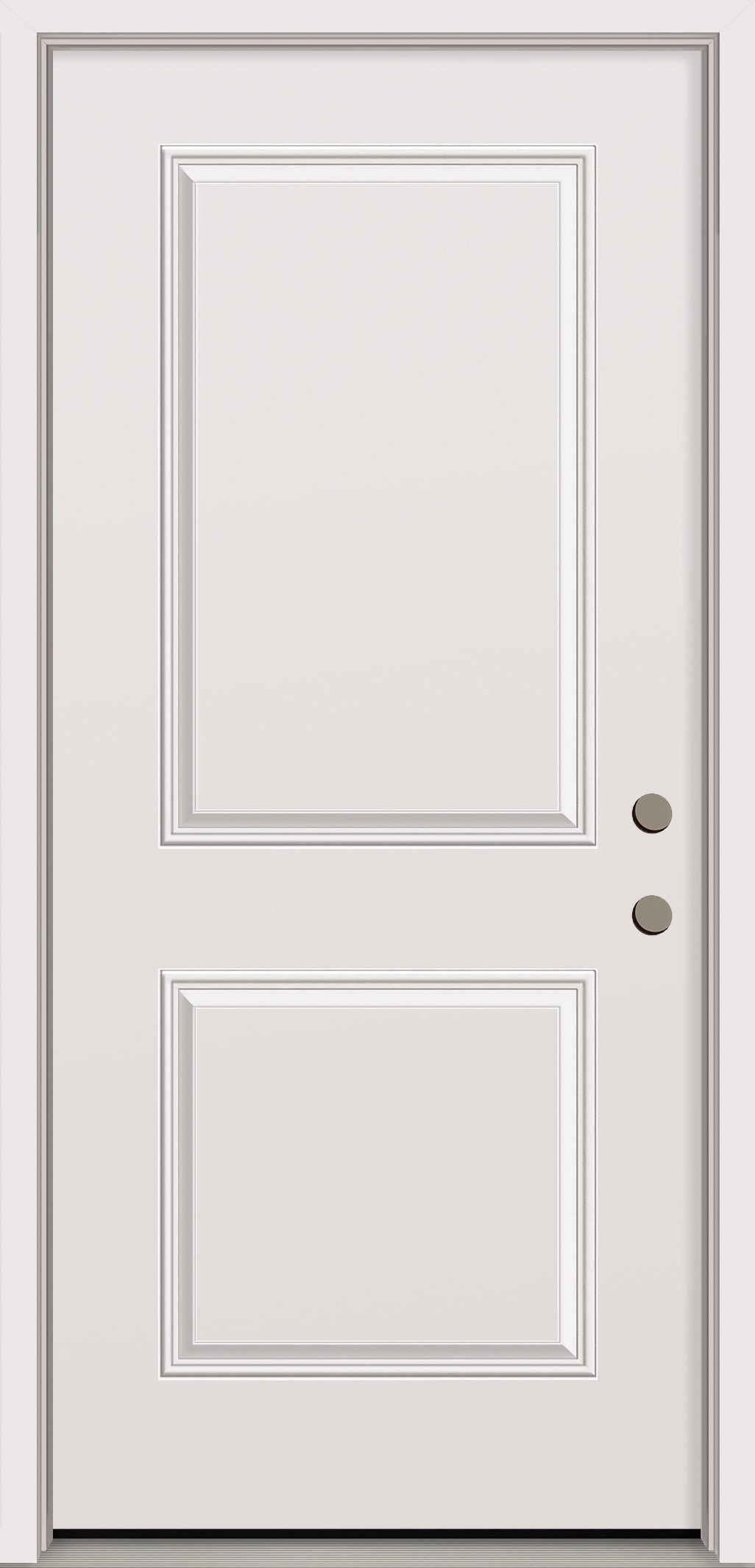 RELIABILT Entry Door 36-in x 80-in x 4-9/16-in Steel No glass Left-hand inswing Prehung Front Door with Brickmould Insulating core