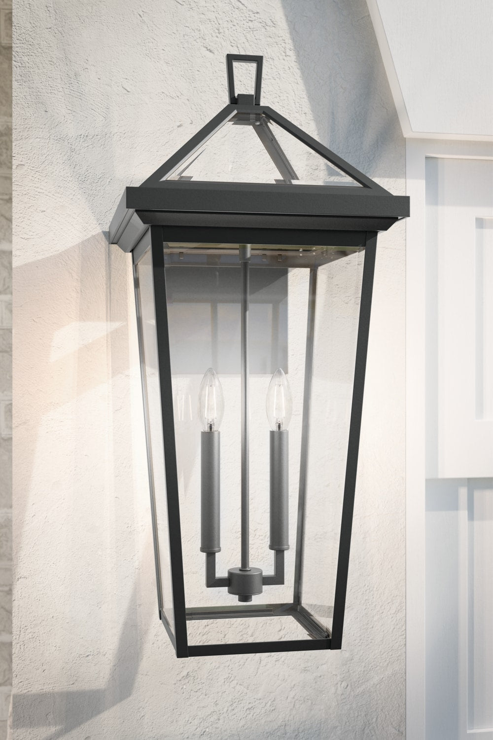 Kichler Regence 2 -Light 26-in H Black Hardwired Outdoor Wall Light