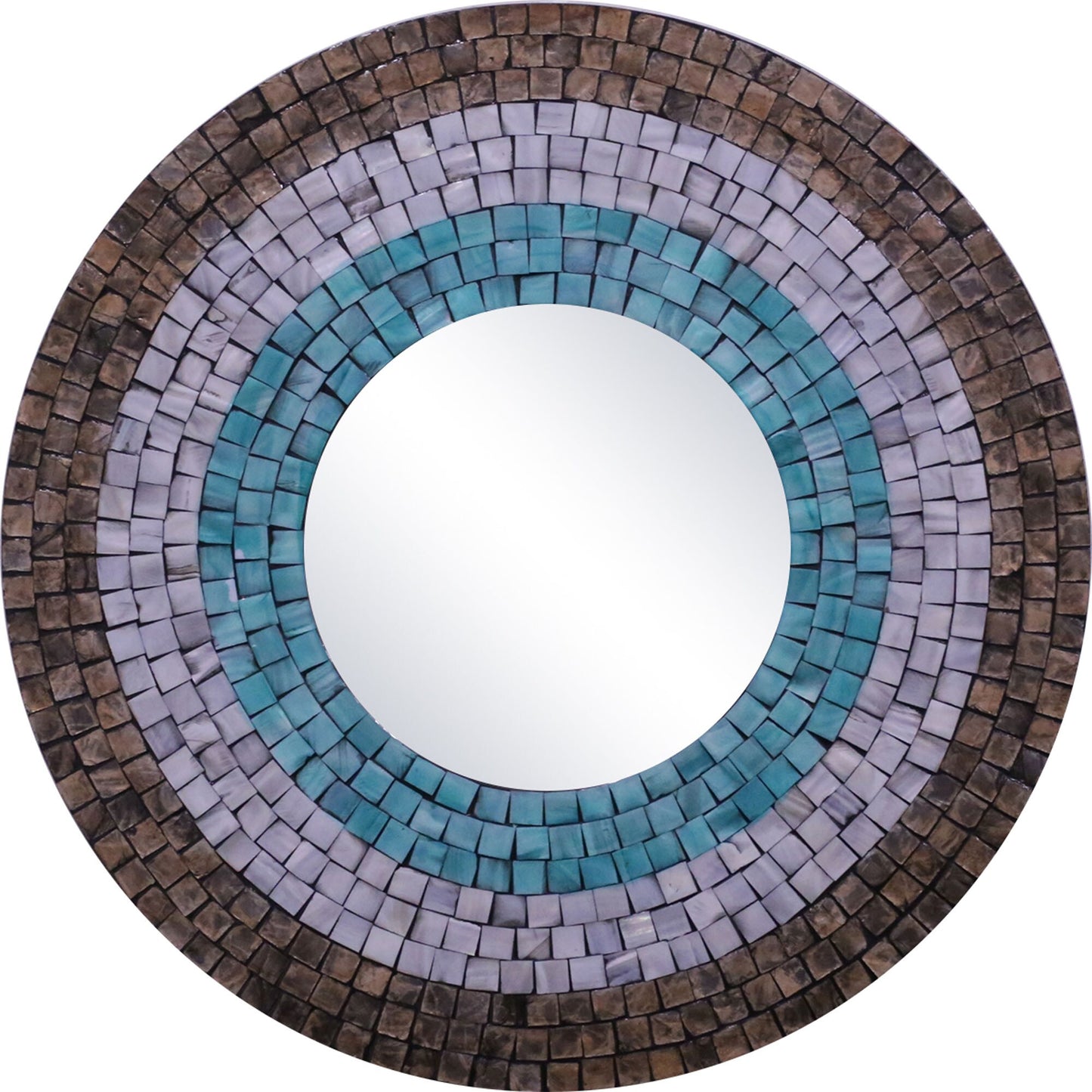 La Pastiche 18-Inches W x 36.0-Inches H Round Multi Beveled Wall Mirror