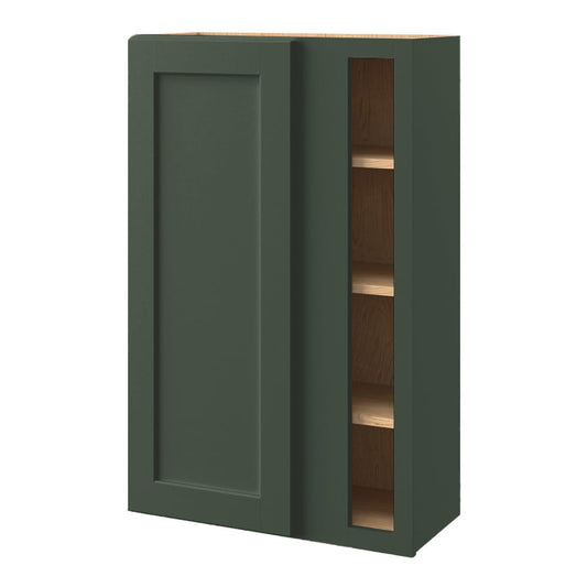 allen + roth Galway 27-in W x 39-in H x 12-in D Sage Blind Corner wall Fully assembled Cabinet Flat Panel