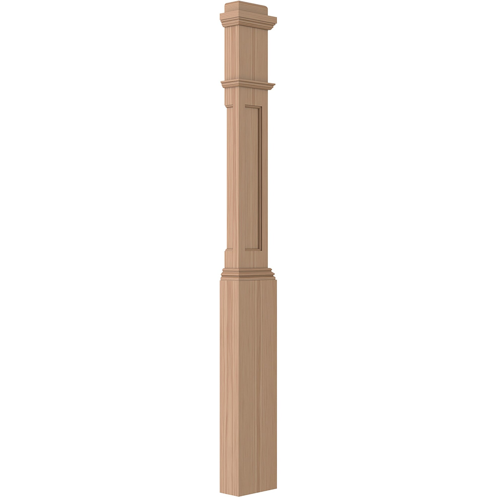 L.J. Smith Stair Systems 6.25-in x 55-in Unfinished Alder Stair Newel Post