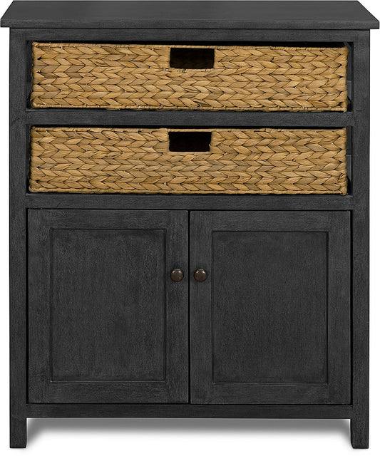 Click Decor - Nelson Storage and 2-Door Cabinet - Dark Gray
