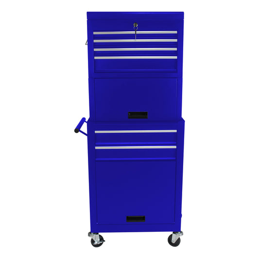 RaDEWAY 20.87-in W x 51.99-in H 6 Ball-bearing Steel Tool Chest Combo (Blue) W110282273