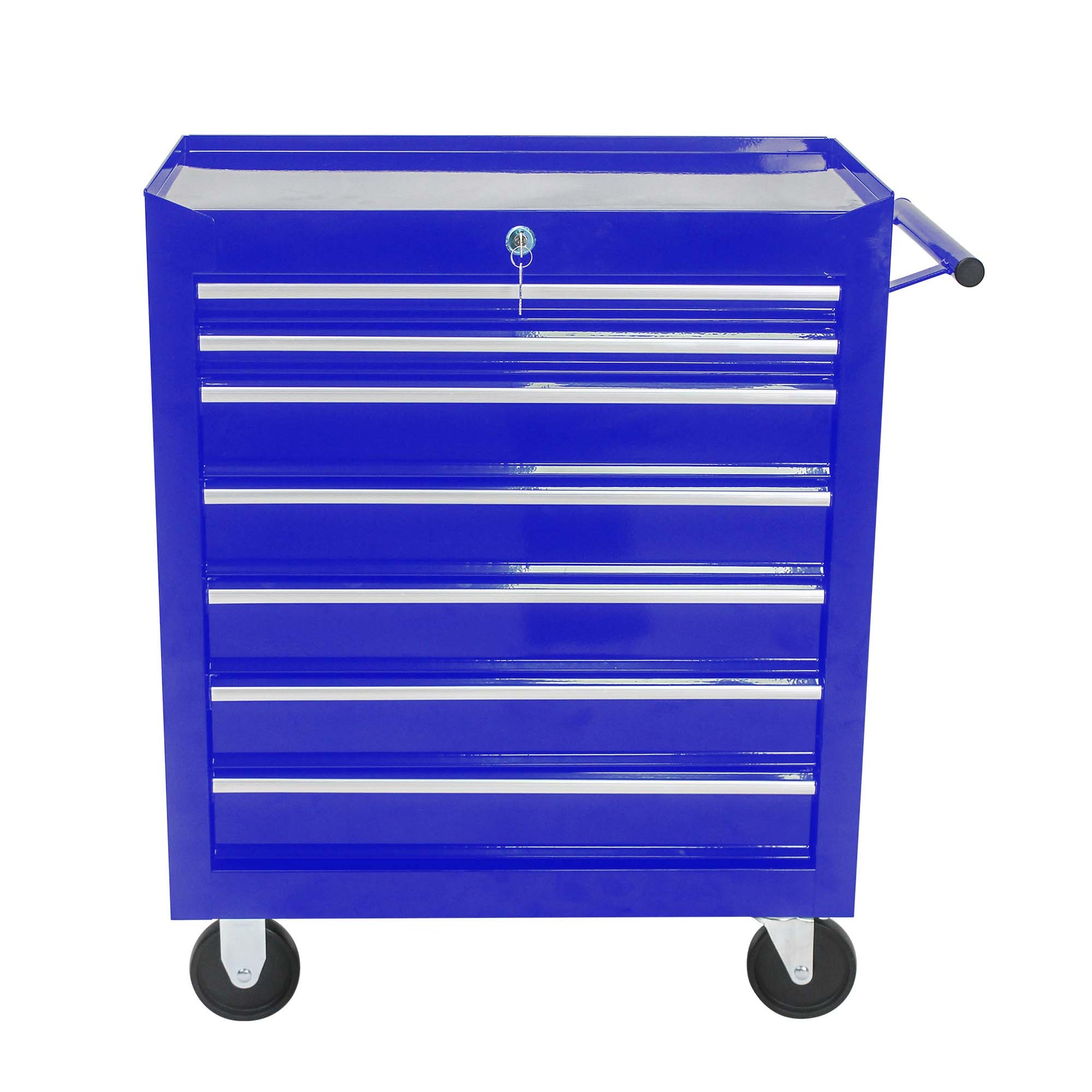 RaDEWAY 24.2-in W x 29.9-in H 7-Drawer Steel Rolling Tool Cabinet (Blue) W1102107326