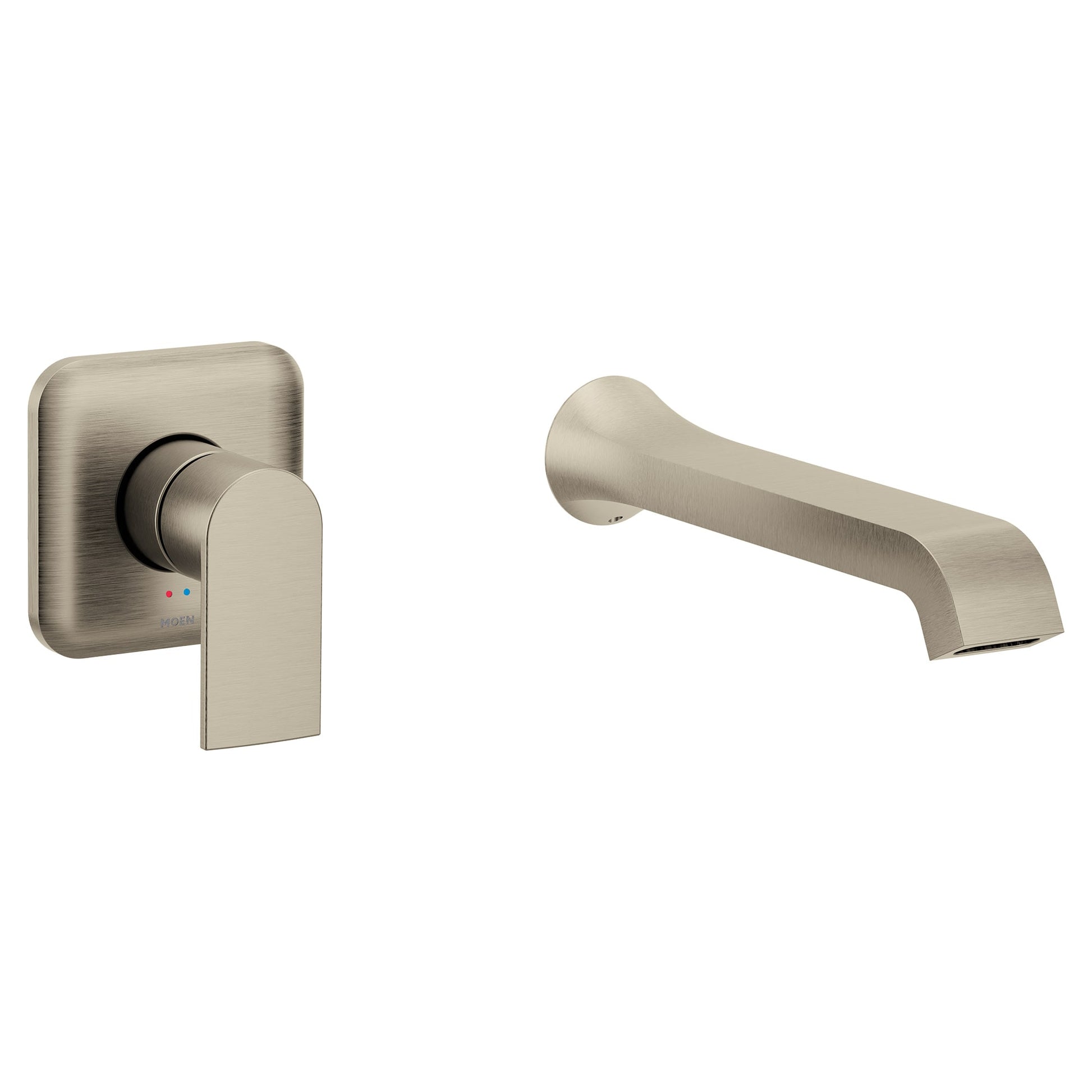 Moen Brushed Nickel 1-handle Wall-mount Mid-arc Bathtub Faucet