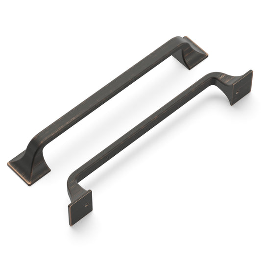 Hickory Hardware Forge 6-5/16-in (160Mm) Center to Center Vintage Bronze Rectangular Handle Drawer Pulls (10-Pack) H076703-VB-10B