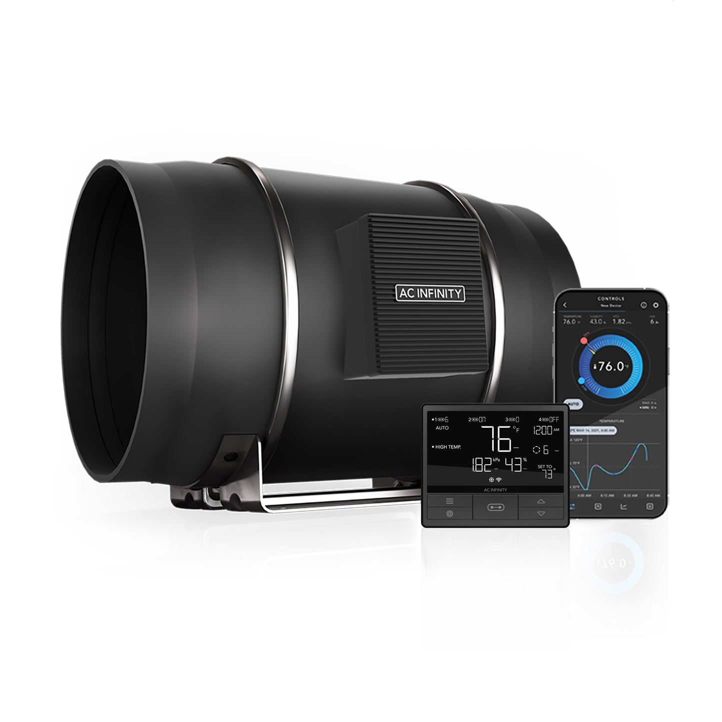 AC Infinity 10-in dia 1201-CFM Galvanized Steel Centrifugal Duct Fan AI-CLT10