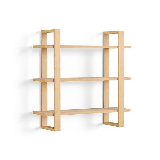 Burrow - Index Hardwood 3-Shelf Bookshelf - Oak