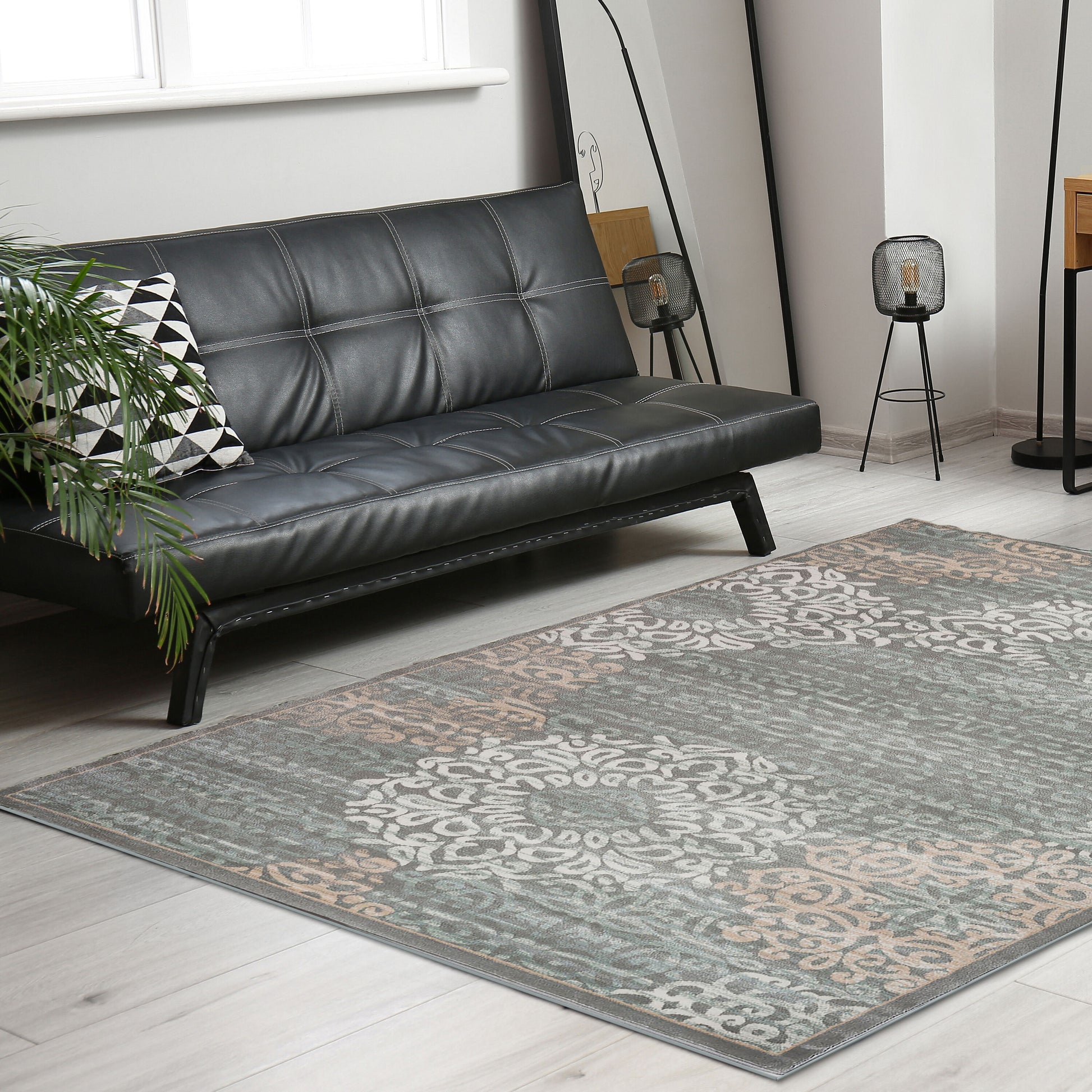 Radici USA Pisa 8 x 10 (ft) Gray Rectangular Indoor Abstract Bohemian/Eclectic Area rug