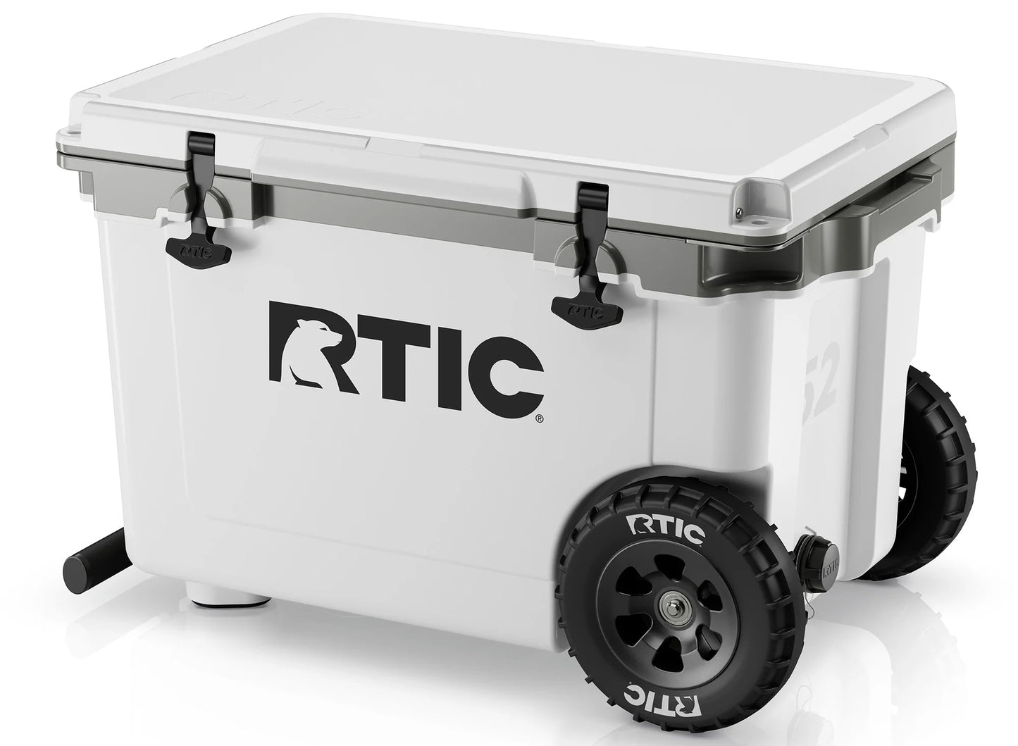 RTIC Outdoors Wheeled Ultra White / Grey 52-Quart Wheeled Insulated Chest Cooler 19680