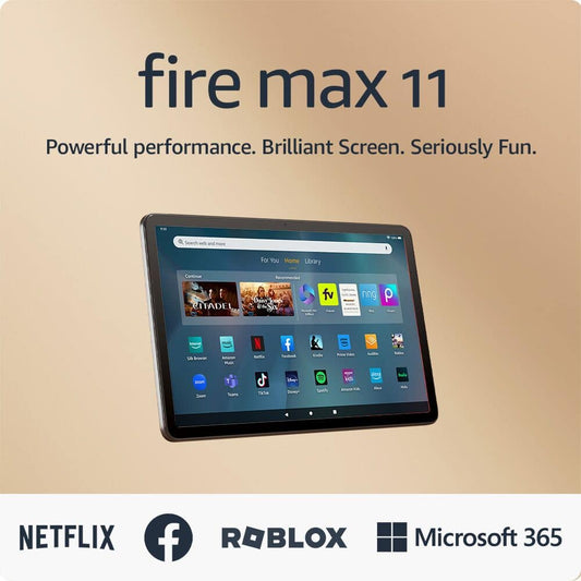 Amazon - Fire Max 11 tablet, vivid 11" display, octa-core processor, 4 GB RAM, 14-hour battery life, 128 GG - Gray