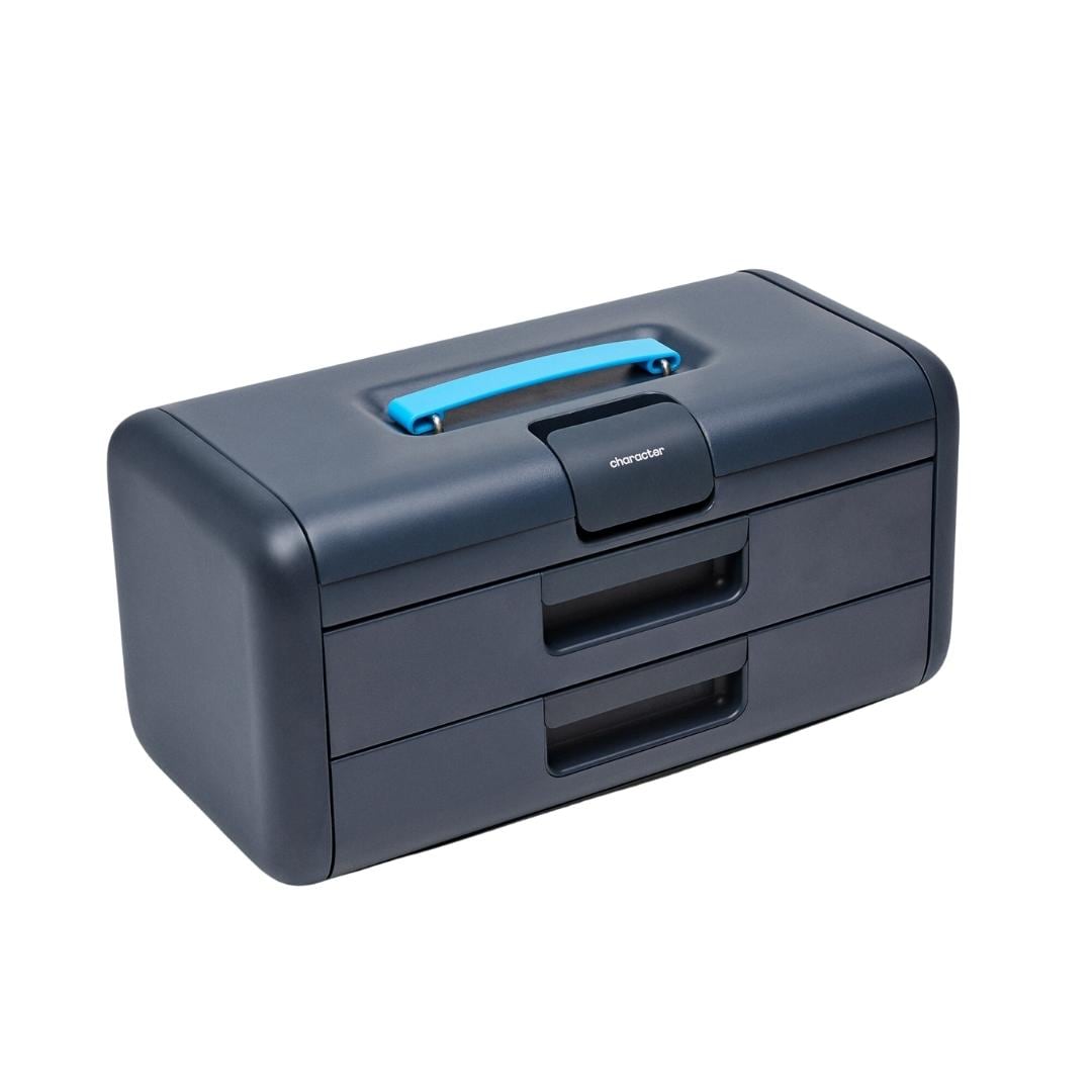 Character 17-in W x 8.25-in H x 8.25-in D 3-Drawer Blue Steel Tool Box K-CHA-STG-TBX-BL-001