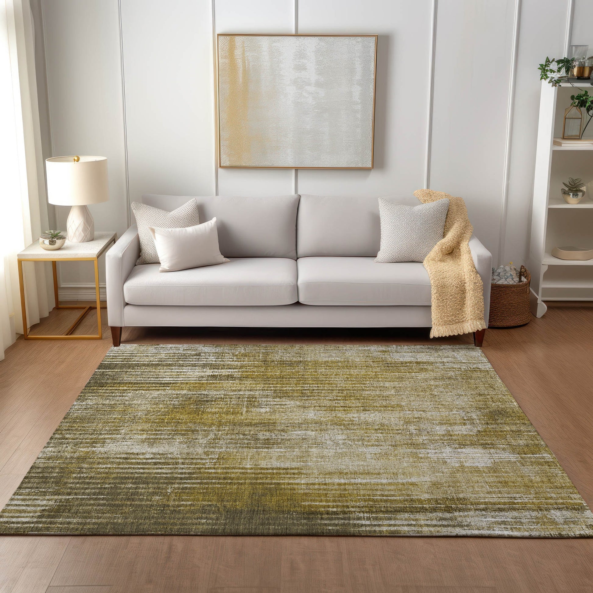 Addison Rugs Chantille ACN582BR 8 x 10 (ft) Brown Rectangular Indoor/Outdoor Ikat Machine washable Area rug