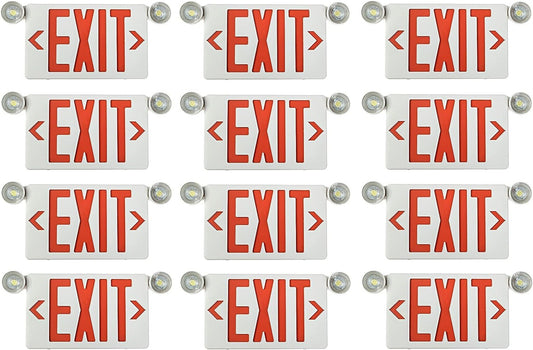 Ciata 3-Watt 120/277-Volt LED White Hardwired with Red Lights