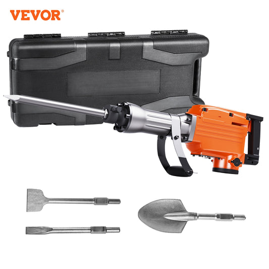 VEVOR 2200 W 4 Chisel Bit 1400 BPM 110-Volt Corded Demolition Hammer DXDHYCJZPZNCGH2BFV1