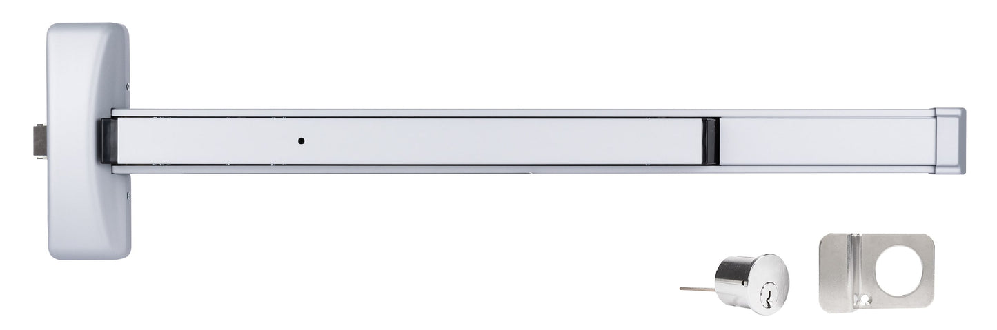 BRINKS COMMERCIAL Industrial Duty 32-in Aluminum Universal Reversible Rim Exit Device BC40010