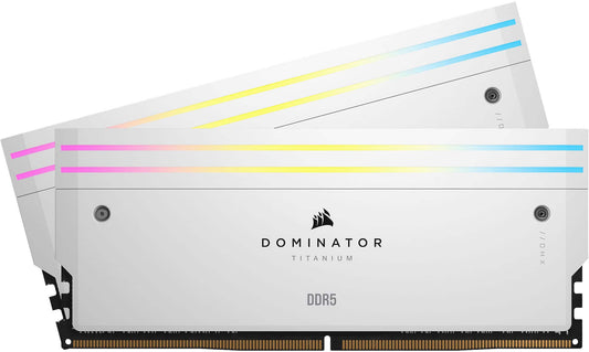 CORSAIR - DOMINATOR TITANIUM CMP32GX5M2X7000C34 RGB 32GB (2PKx16GB) DDR5 C34 Desktop - White