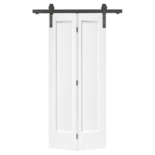 CALHOME 24-in x 80-in White MDF Hollow core Single Barn Door (Hardware Included)