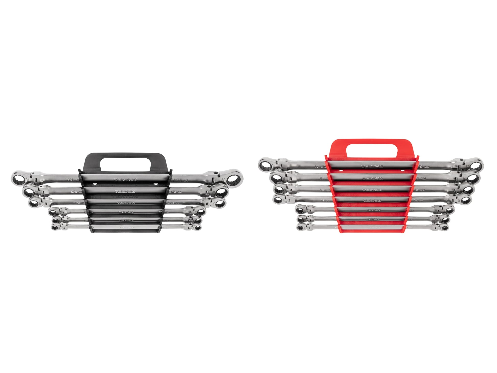 TEKTON 13-Piece Set Standard (SAE) and Metric Flexible Head Ratchet Wrench WRB96202