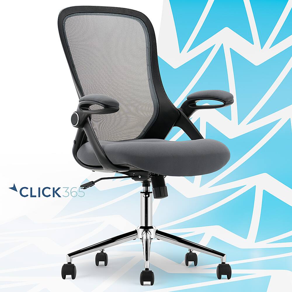 Click365 - Flip Mid-Back Mesh Office Chair - Gray