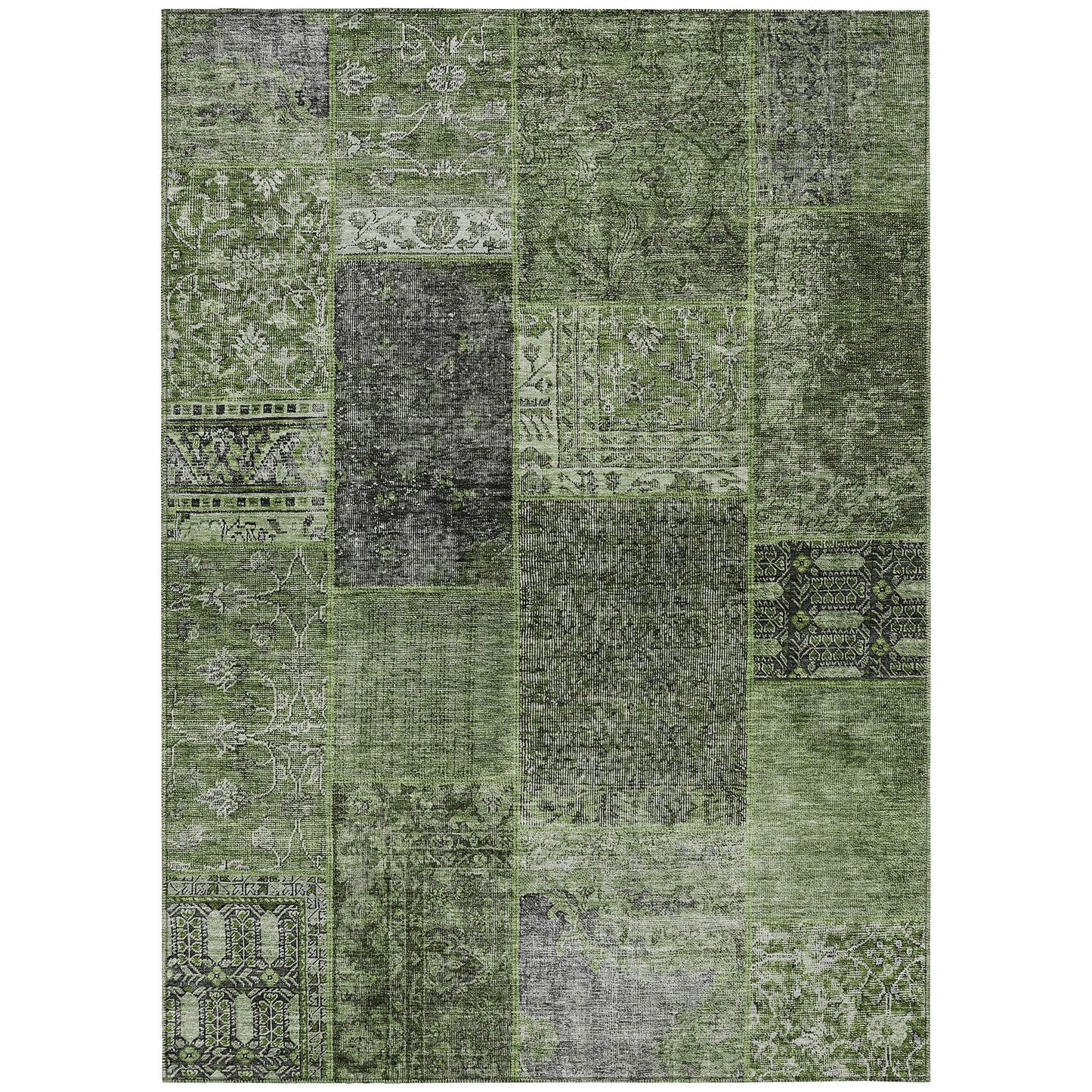 Addison Rugs Chantille ACN669OL 9 x 12 (ft) Olive Rectangular Indoor/Outdoor Geometric Machine washable Area rug