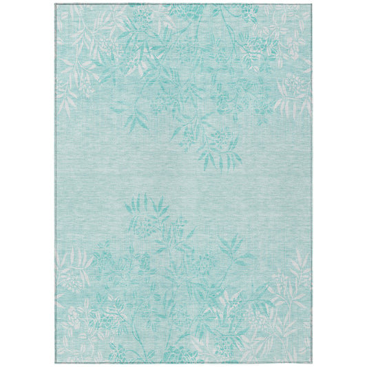 Addison Rugs Chantille ACN673TE 9 x 12 (ft) Teal Rectangular Indoor/Outdoor Geometric Machine washable Area rug