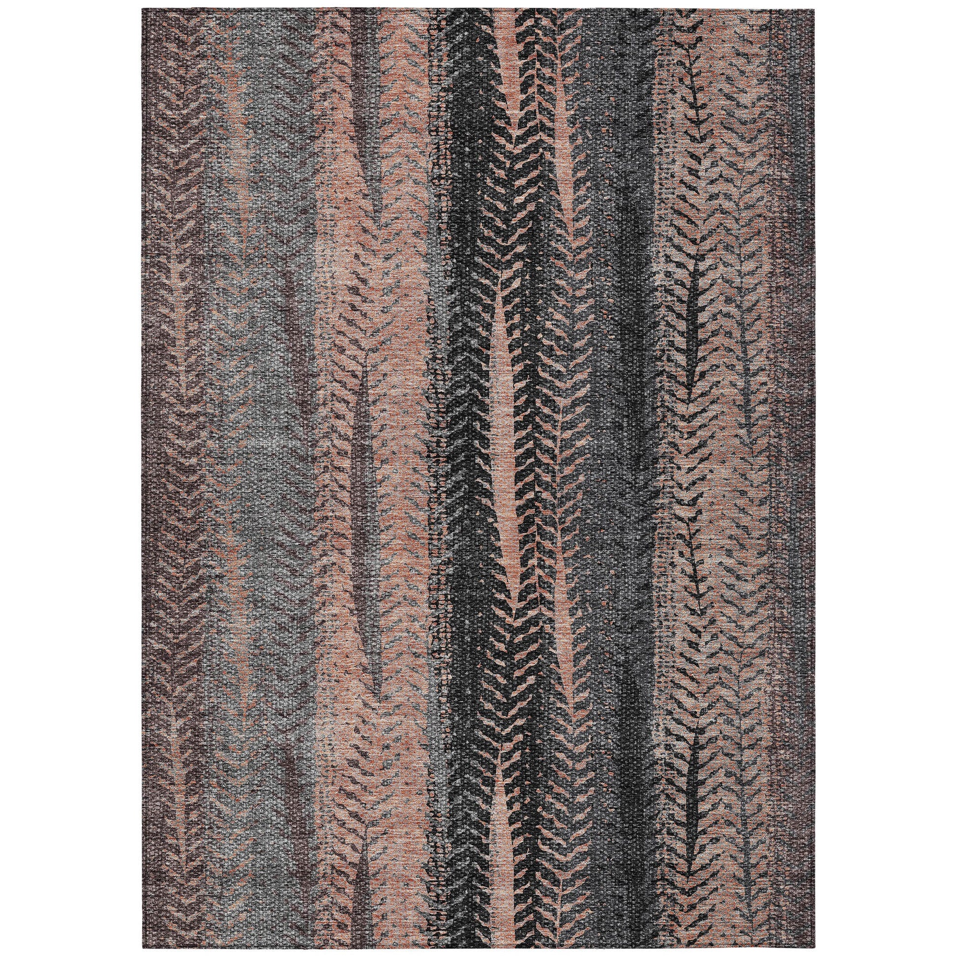 Addison Rugs Chantille ACN693TR 8 x 10 (ft) Terracotta Rectangular Indoor/Outdoor Geometric Machine washable Area rug