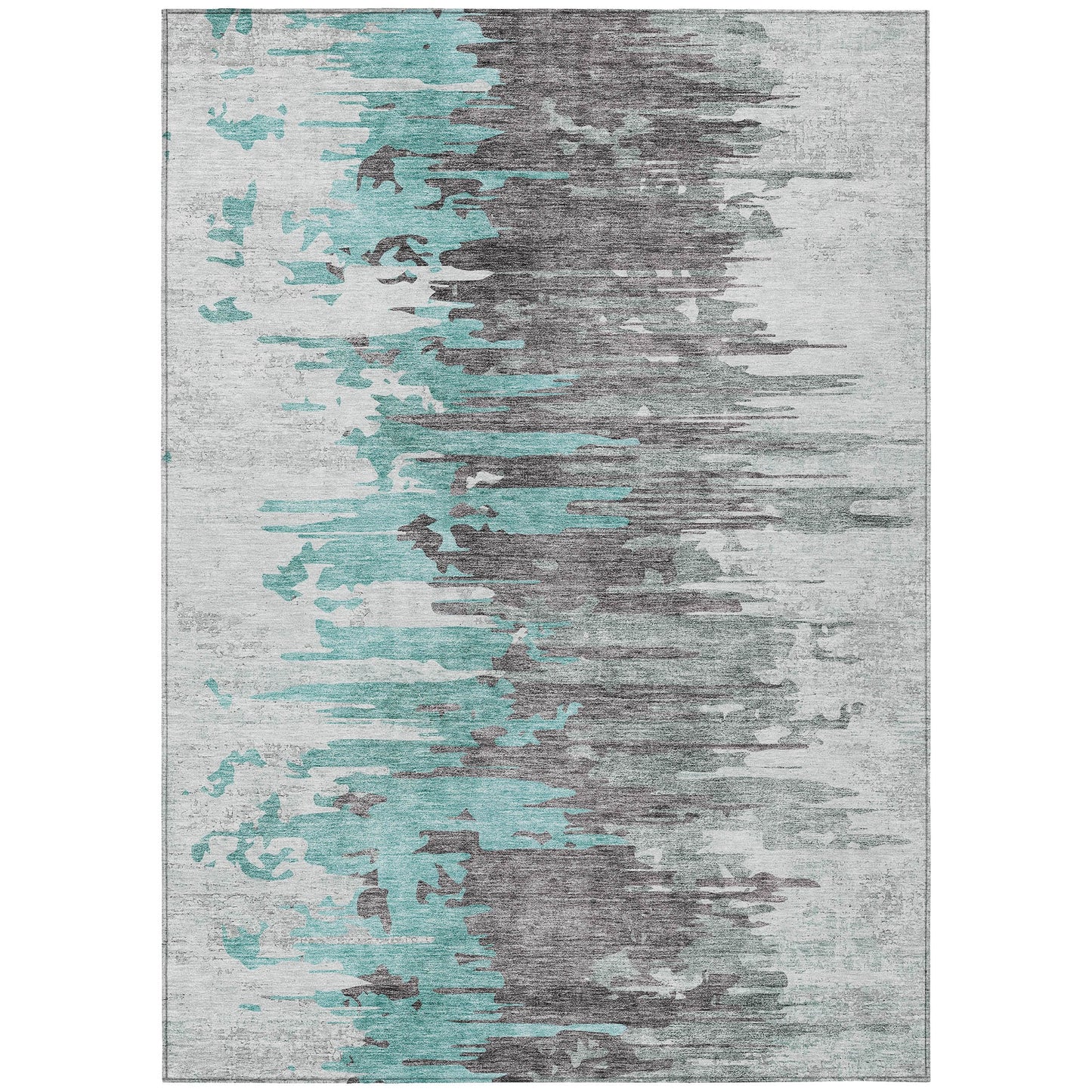 Addison Rugs Chantille ACN704TE 9 x 12 (ft) Teal Rectangular Indoor/Outdoor Geometric Machine washable Area rug