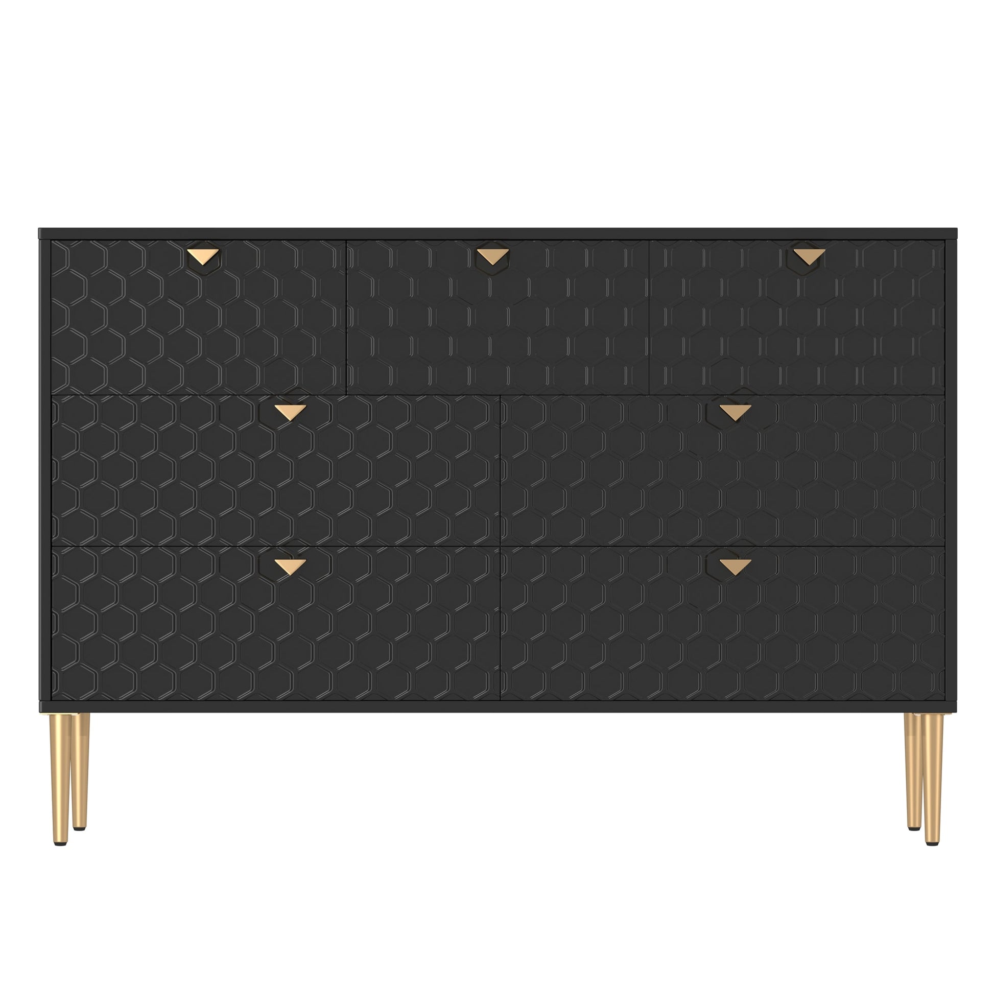 Clihome Black 7 -Drawer Standard chest