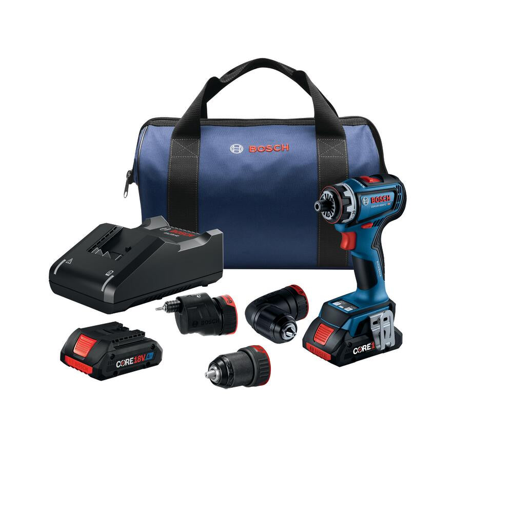 Bosch Connected-Ready 18-volt 1/2-in Keyless Brushless Right Angle Cordless Drill (2-Batteries Included, Charger Included and Soft Bag included) GSR18V-800FCB24