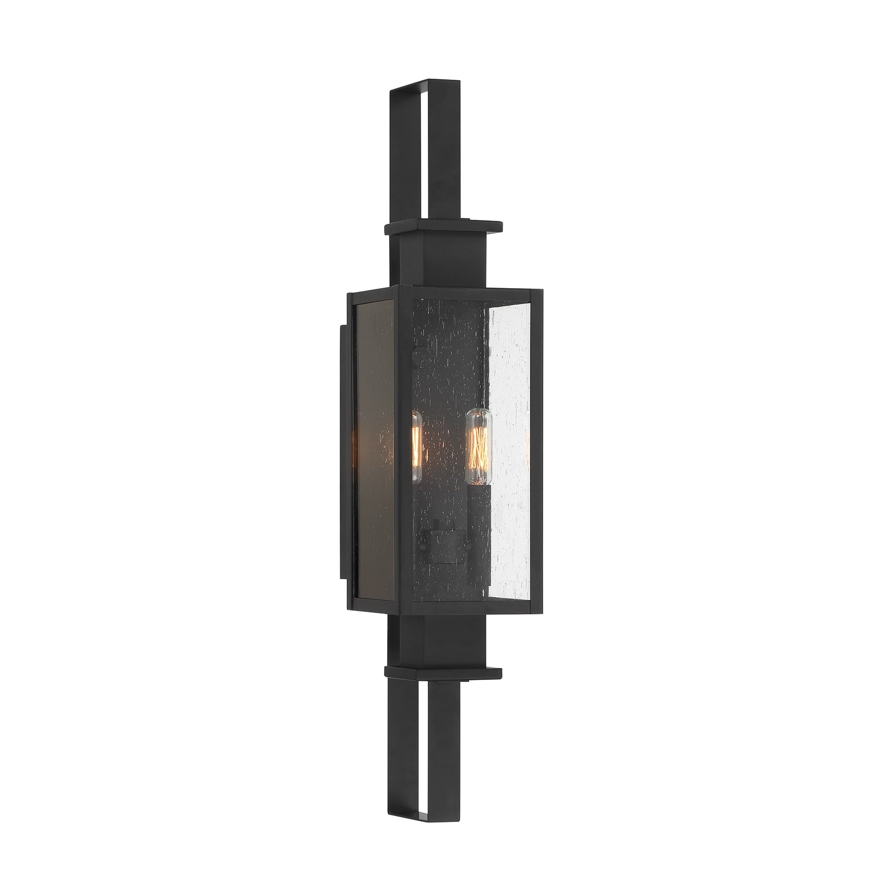 Savoy House Ascott 2 -Light 26.75-in H Matte Black Hardwired Outdoor Wall Light