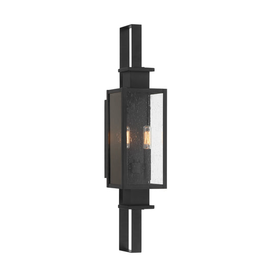 Savoy House Ascott 2 -Light 26.75-in H Matte Black Hardwired Outdoor Wall Light