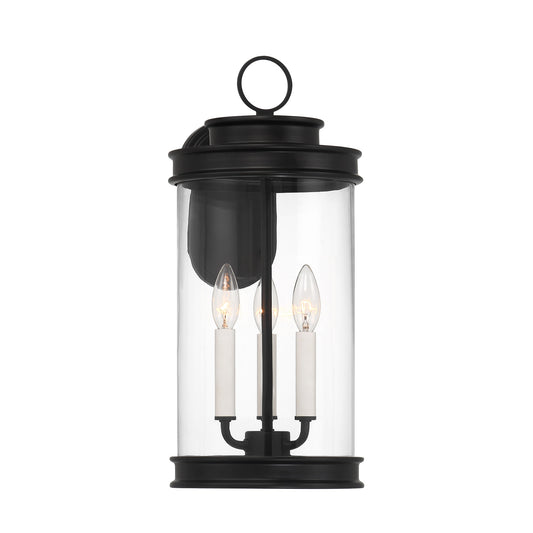 Savoy House Englewood 3 -Light 19-in H Matte Black Hardwired Outdoor Wall Light