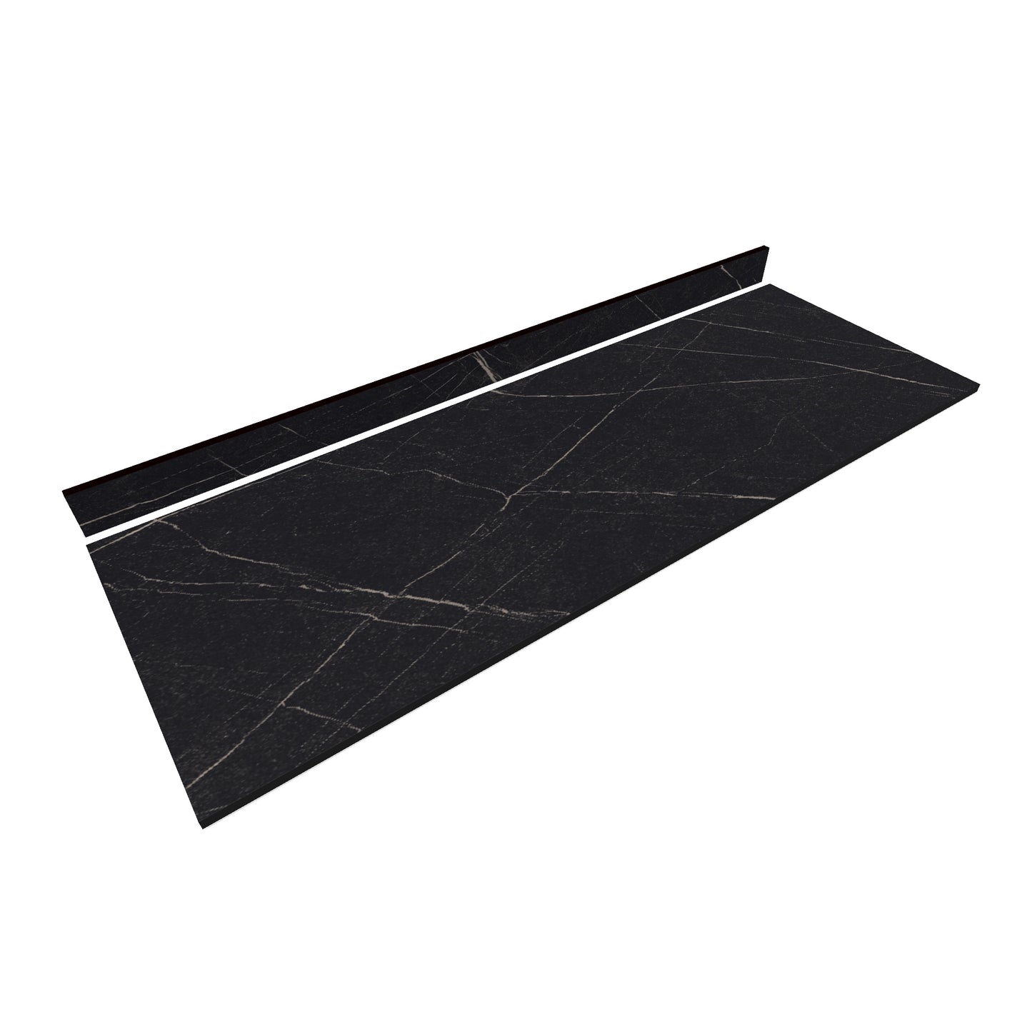 Wilsonart Thinscape Gloss 6-ft x 25-in x 0.5-in Pietra Noir Engineered composite Countertop