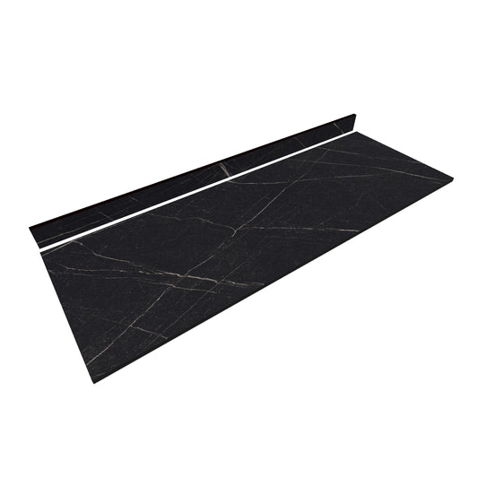 Wilsonart Thinscape Gloss 6-ft x 25-in x 0.5-in Pietra Noir Engineered composite Countertop