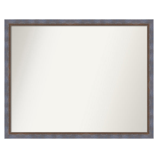 Amanti Art Two Tone Blue Copper Frame 30.25-Inches W x 24.25-Inches H Rectangle Two Tone Blue Copper Framed Wall Mirror