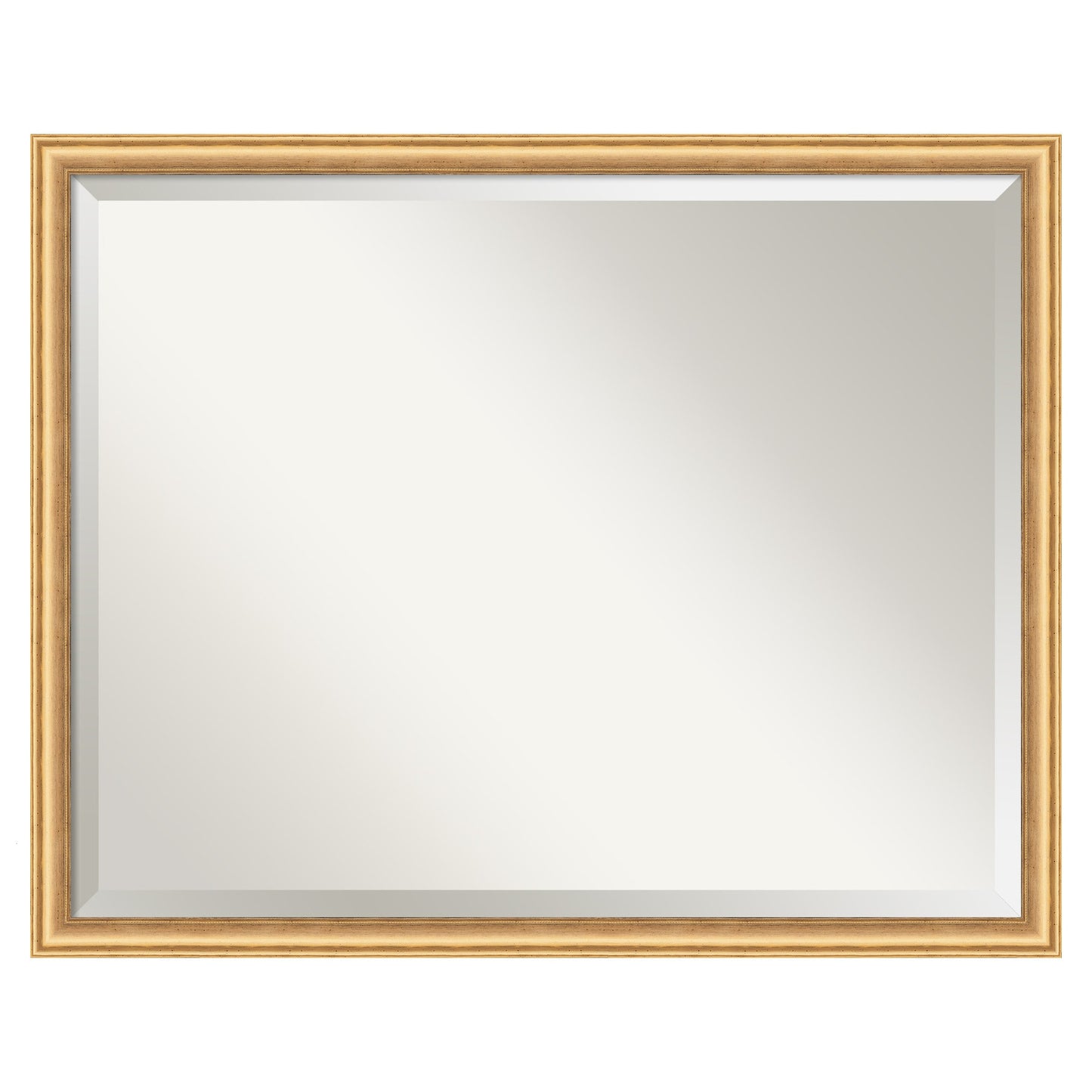 Amanti Art Salon Scoop Gold Frame 30-Inches W x 24-Inches H Rectangle Salon Scoop Gold Framed Wall Mirror