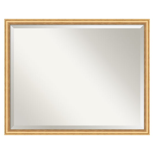 Amanti Art Salon Scoop Gold Frame 30-Inches W x 24-Inches H Rectangle Salon Scoop Gold Framed Wall Mirror