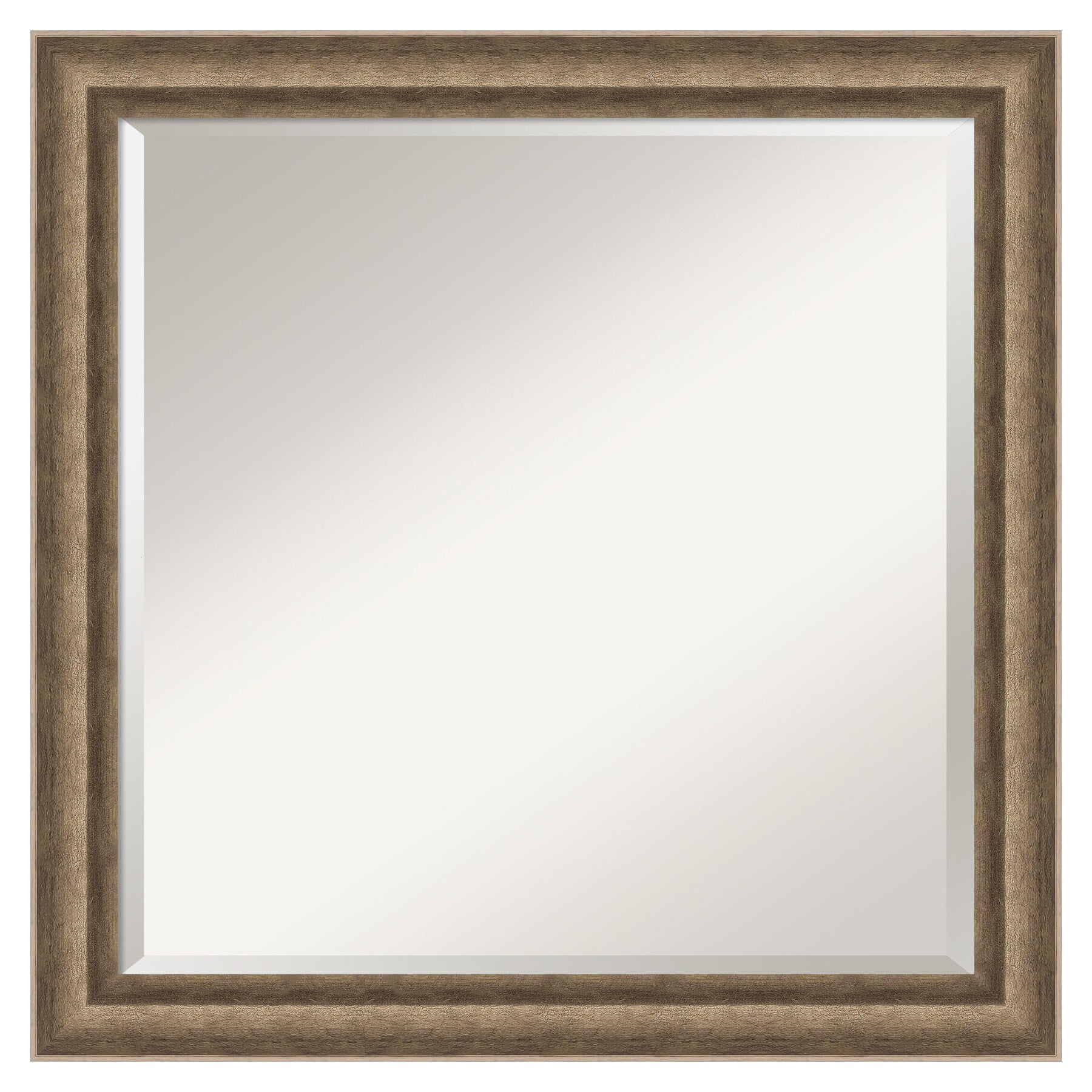 Amanti Art Angled Bronze Frame 23.25-Inches W x 23.25-Inches H Square Angled Bronze Framed Wall Mirror