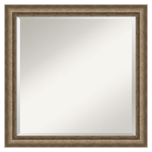 Amanti Art Angled Bronze Frame 23.25-Inches W x 23.25-Inches H Square Angled Bronze Framed Wall Mirror
