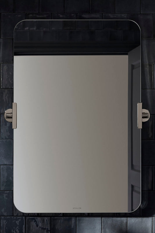 KOHLER Castia by Studio McGee 22.81-Inches x 29.5-Inches Polished Frameless Rectangle Bathroom Vanity Mirror ( Vibrant Polished Nickel )