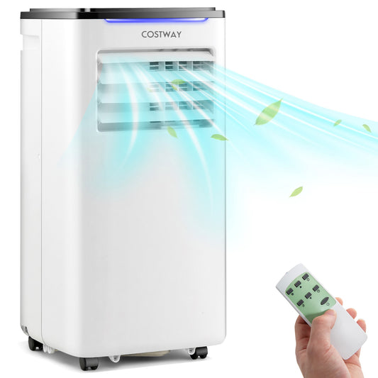 Costway 7100-BTU DOE (115-Volt) White Vented Portable Air Conditioner with Remote Cools 350-sq ft LWS00237