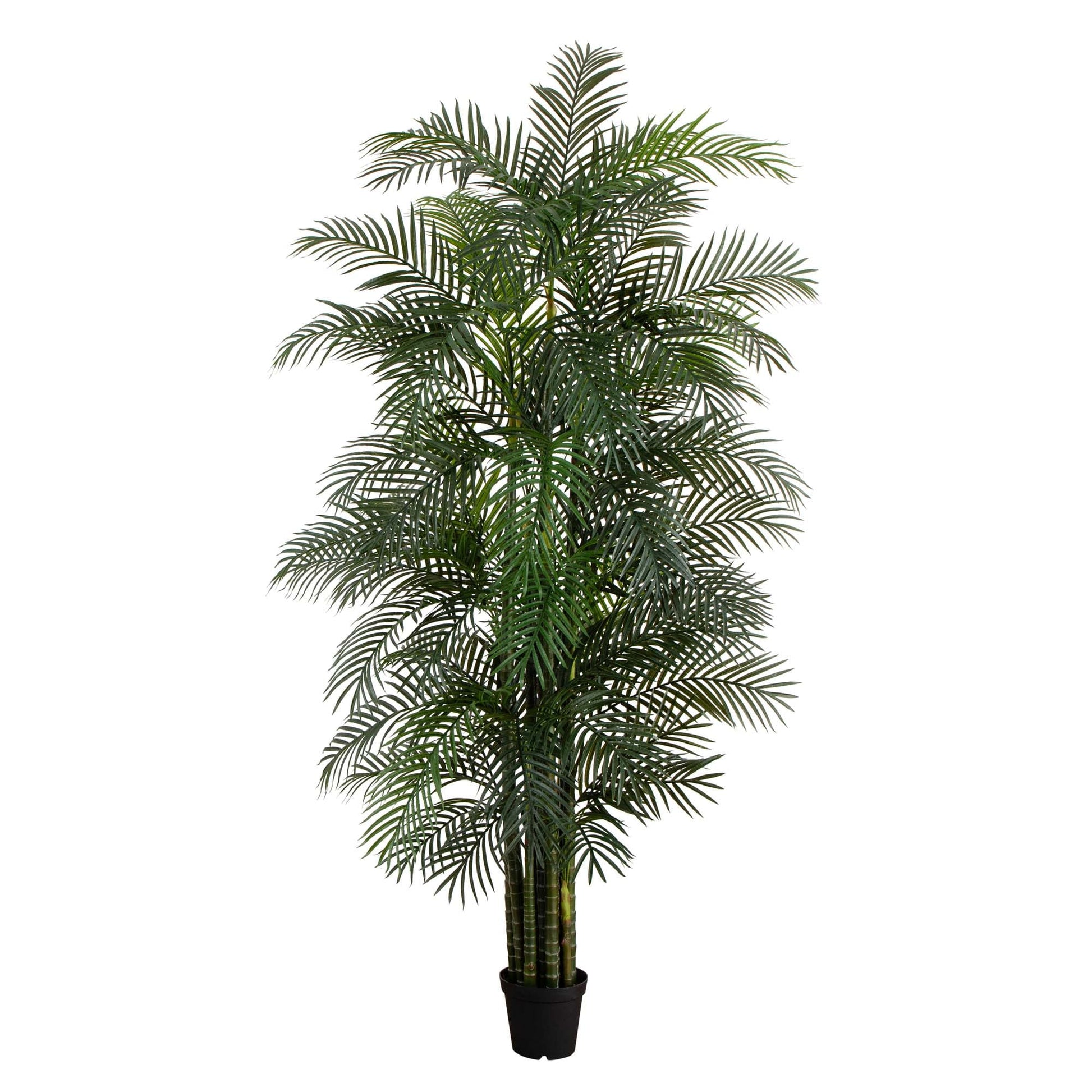 Nearly Natural 120-in Green Indoor/Outdoor Floor Areca Artificial tree