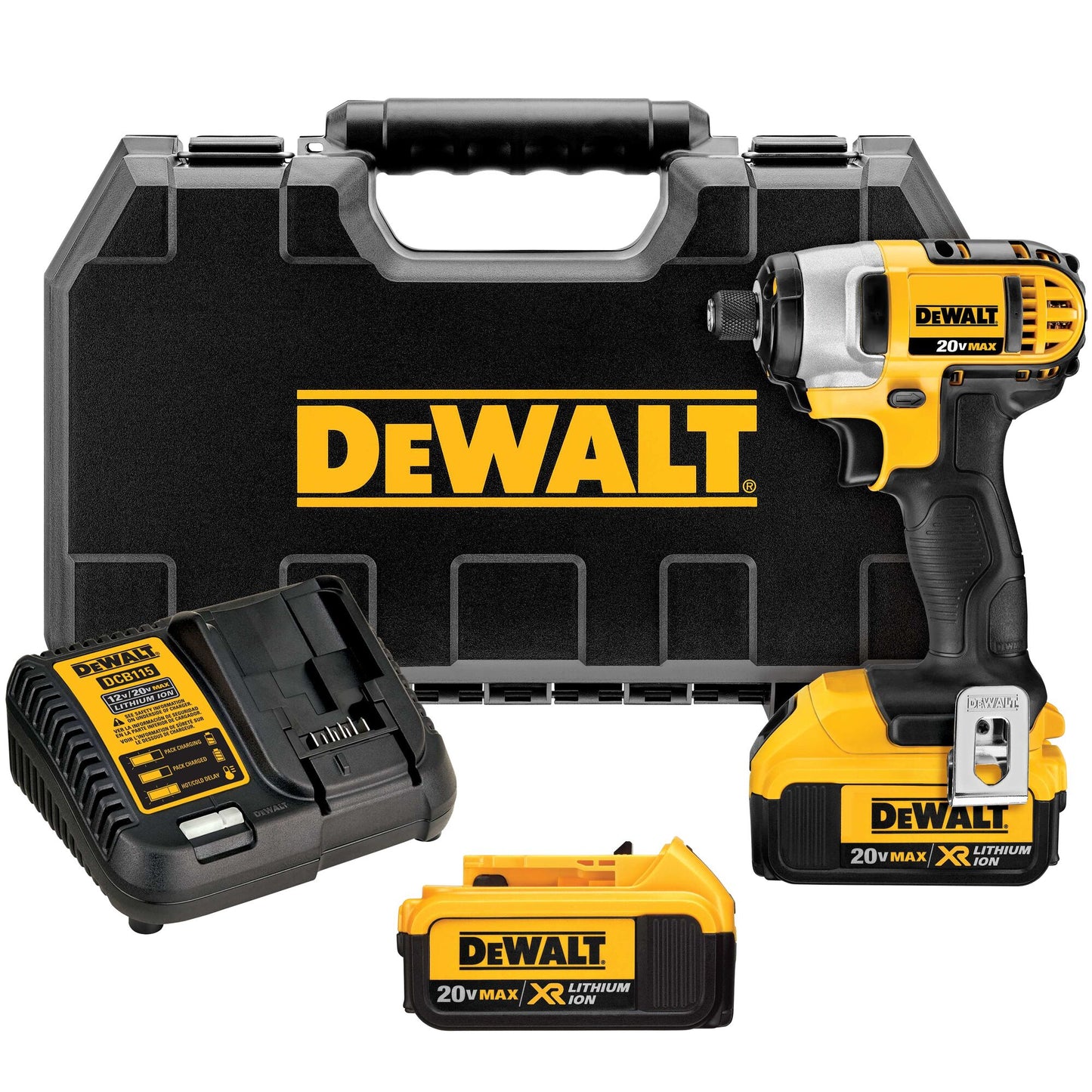 DEWALT 20-volt Max 1/4-in Cordless Impact Driver (2-Batteries Included, Charger Included and Hard Case included) DCF885M2