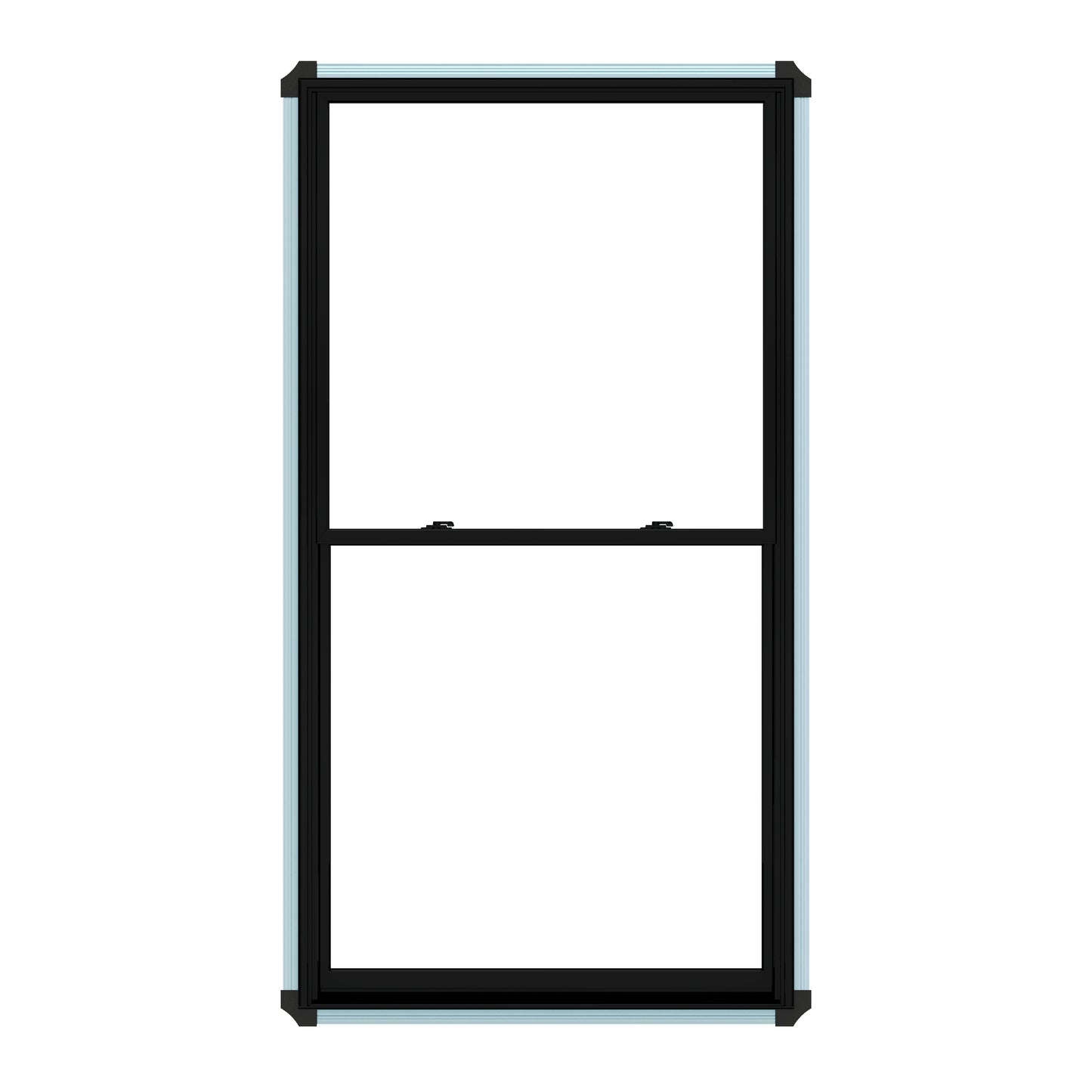 Pella Lifestyle 35-1/2-in x 37-1/2-in Black White Wood New construction Double Hung Window Low-E argon Double Pane Glass