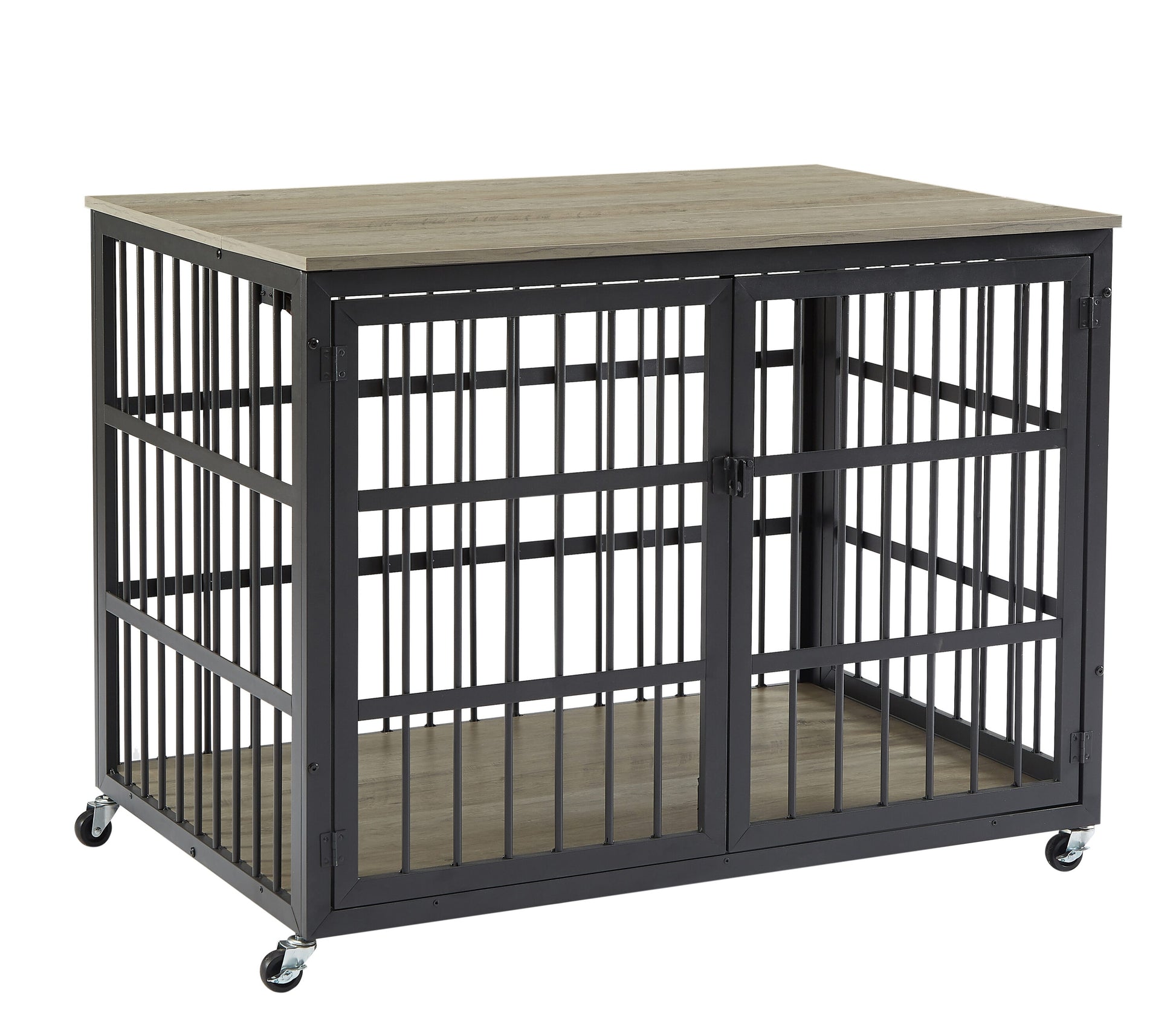 LIVIZA Medium (26 - 40 lbs.) Composite Dog Crate Indoor ( 3.61-Feet L x 2.49-Feet W x 2.79-Feet H )