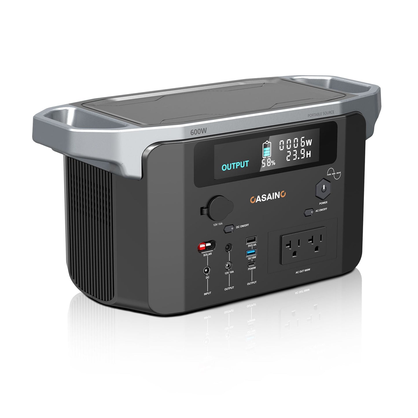 CASAINC PSP600 600-Watt Portable Power Station WF-HFHW004-2