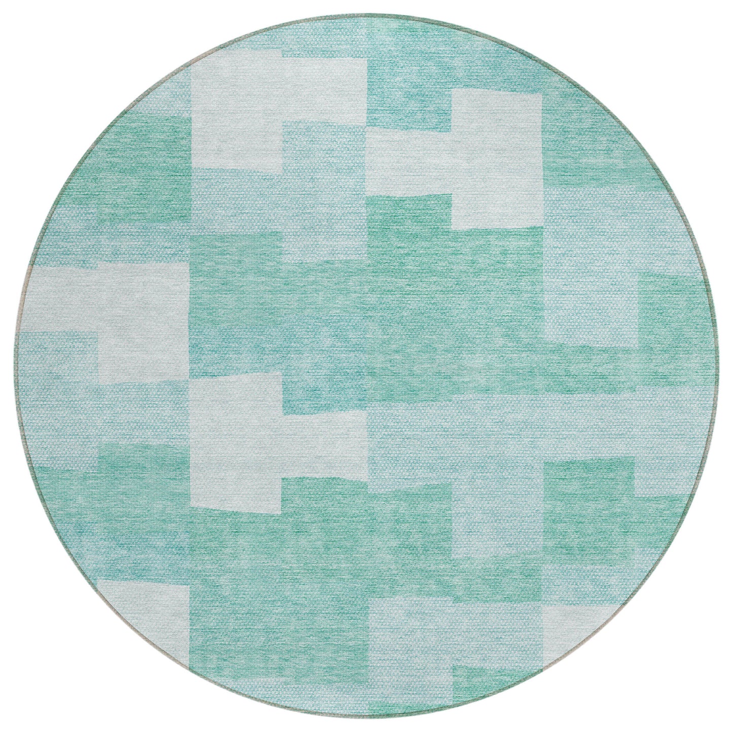 Addison Rugs Chantille ACN659TE 8 x 8 (ft) Aloe Round Indoor/Outdoor Geometric Machine washable Area rug