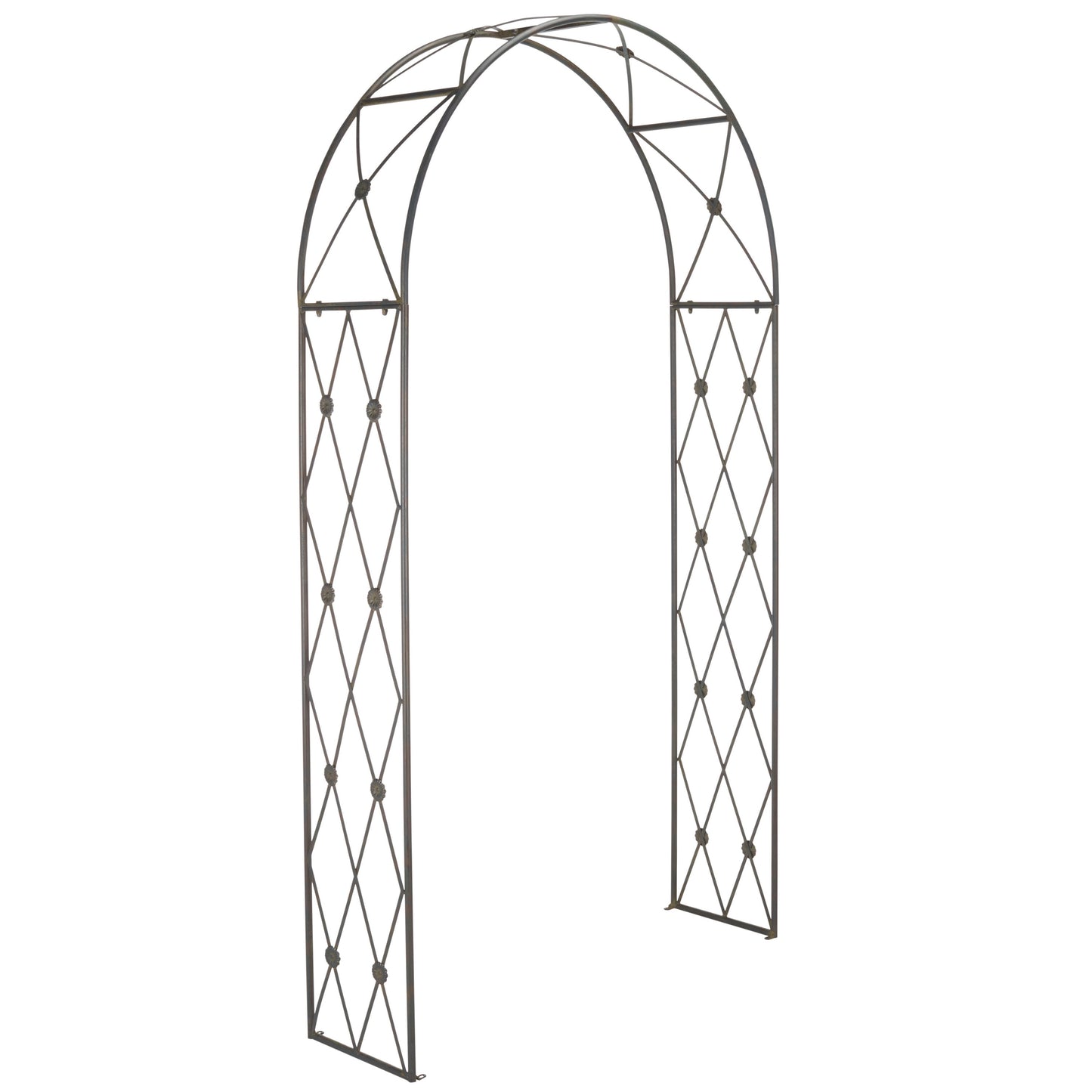 Safavieh Atticus 4.52-ft W x 8.2-ft H Arched Anitique Black Wrought iron Garden Arbor