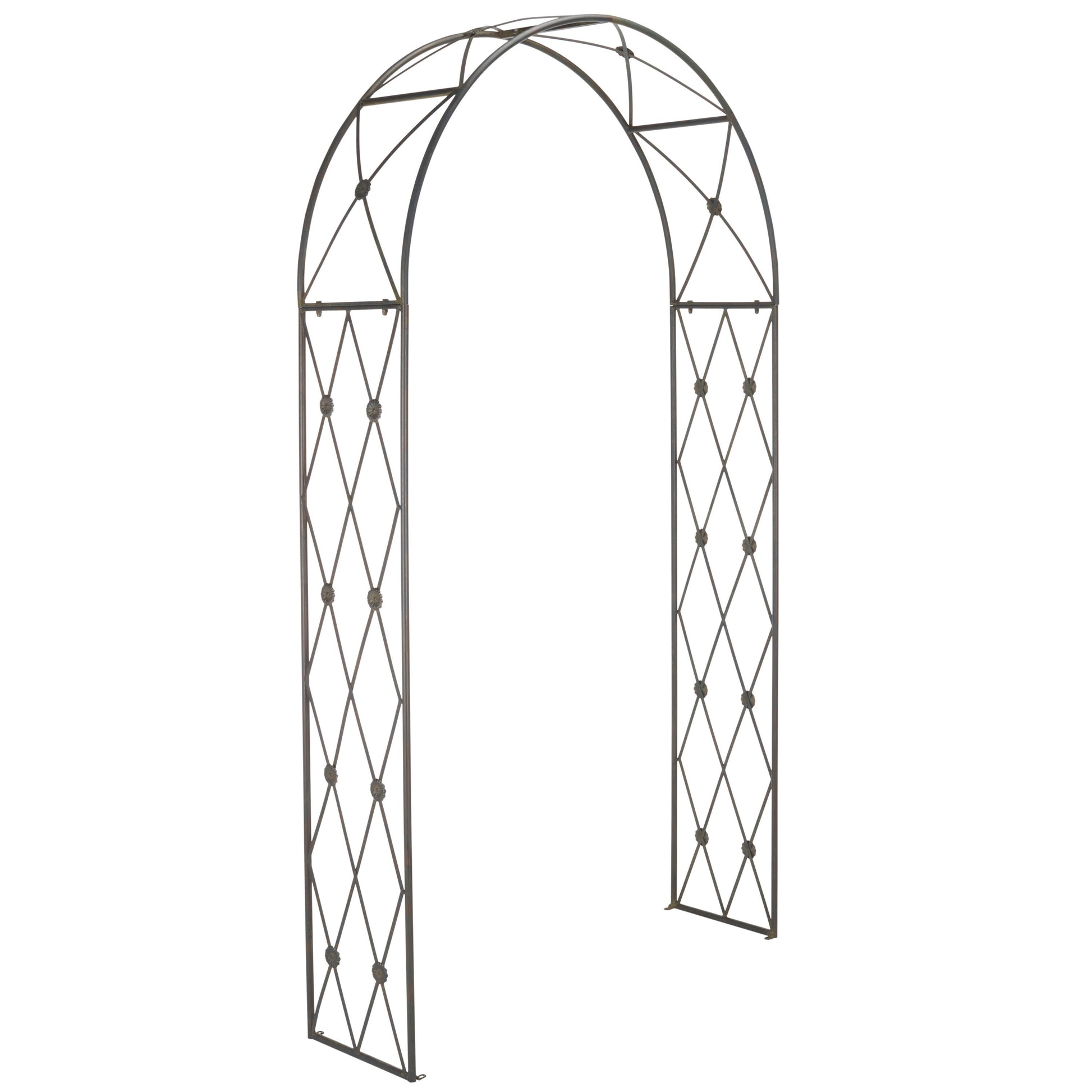 Safavieh Atticus 4.52-ft W x 8.2-ft H Arched Anitique Black Wrought iron Garden Arbor